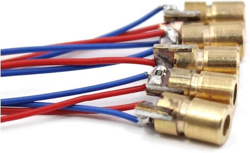 30 Packs Laser Diodes, Mini Red Laser Diodes Lasers, 5V, 650nm, 5mW, Red Dot Laser Heads with Leads, Outer Diameter of The Head 6mm in Saudi Arabia
