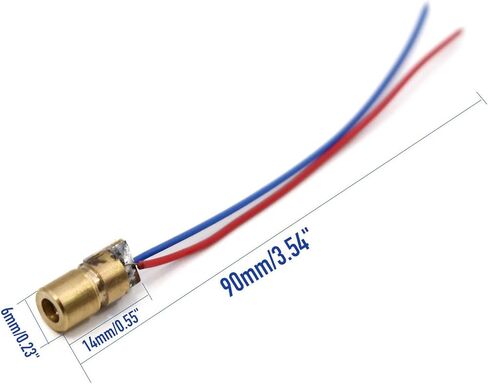 30 Packs Laser Diodes, Mini Red Laser Diodes Lasers, 5V, 650nm, 5mW, Red Dot Laser Heads with Leads, Outer Diameter of The Head 6mm in Saudi Arabia