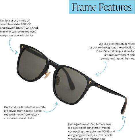 TOMS Fitzpatrick Rectangular Sunglasses in Kuwait