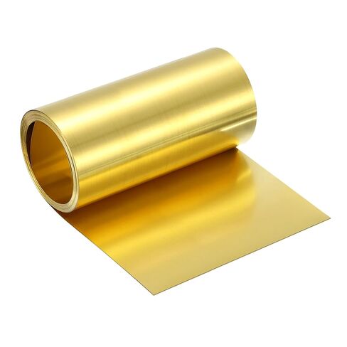 uxcell Brass Sheet Roll, 40" x 6" x 0.016" Metal Flashing Brass Foil Roll for Crafting, Electrical DIY Projects Repairs, Gold in Saudi Arabia