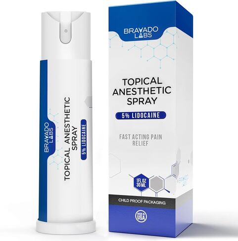 5% Lidocaine Spray Pain Relief - Maximum Strength Numbing Spray with Arnica & Emu Oil - Topical Anesthetic for Burns, Pain & Itch Relief - 1oz in Kuwait