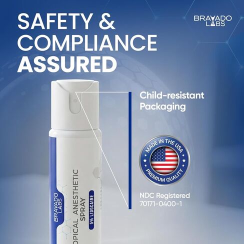 5% Lidocaine Spray Pain Relief - Maximum Strength Numbing Spray with Arnica & Emu Oil - Topical Anesthetic for Burns, Pain & Itch Relief - 1oz in Kuwait