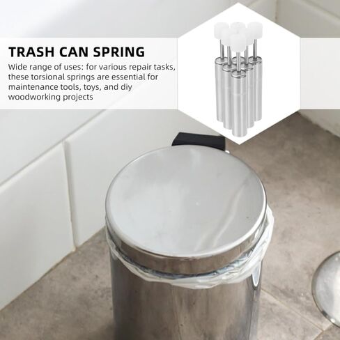 4PCS Trash Can Lid Replacement Springs Stainless Steel Torsion Spring for Step Touchless Garbage Bin Kitchen Wastebasket in Kuwait