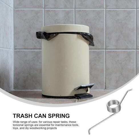 4PCS Trash Can Lid Replacement Springs Stainless Steel Torsion Spring for Step Touchless Garbage Bin Kitchen Wastebasket in Kuwait