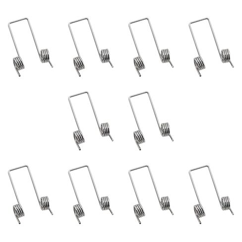 Heyous 10PCS Double Leg Spring 4 Coil Nickel Plated Steel Torsion Spring 1x8mm Trash Can Accessories for Garbage Bins in Saudi Arabia