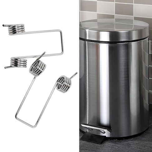 Heyous 10PCS Double Leg Spring 4 Coil Nickel Plated Steel Torsion Spring 1x8mm Trash Can Accessories for Garbage Bins in Saudi Arabia