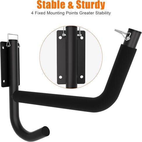 Kayak Wall Rack 2 Pack, Heavy Duty Kayak Hooks for Garage Wall Mount Storage, 300 LB Capacity Kayak Wall Hanger with Fixing Straps and Paddle Board Holder for Kayak, Canoe, Ladder, Surfboards in Kuwait