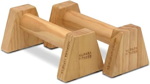 قضبان الدفع الخشبية - معدات تمارين رياضية لتدريب وتمارين القوة الأساسية والجزء العلوي من الجسم | مقابض رفع | أشرطة تمرين رياضي | المتوازيات in Kuwait