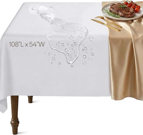 وسادة حماية طاولة من الفينيل لغرفة الطعام، مفرش طاولة مقاوم للحرارة والخدش مع دعامة من الفلانيل، سهل التنظيف والتشذيب، غطاء طاولة عالي التحمل مقاوم للماء، وسادة مقاومة للحرارة قابلة لإعادة الاستخدام مقاس 108 بوصة × 54 بوصة in Kuwait