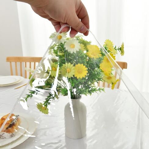 XWZO Clear Plastic Tablecloth Rectangle - 100% Waterproof Oilproof Stain Resistant Wipeable Vinyl Table Cloth, Transparent Cover Protector for Dining, Parties, 60 x 84 Inch in Kuwait