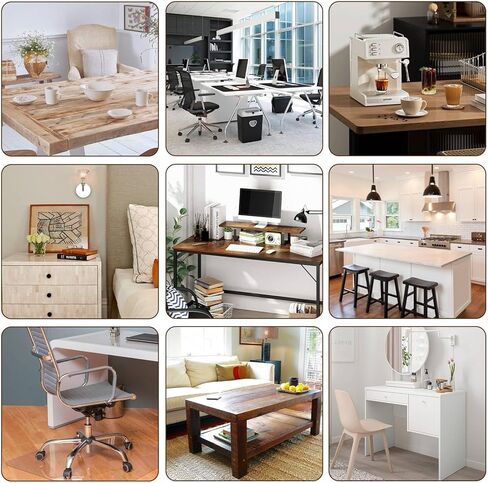 واقي غطاء طاولة شفاف مقاس 24 × 48 بوصة، بساط مكتب شفاف بسمك 2 مم، غطاء طاولة بلاستيكي، غطاء مكتب شفاف، حصيرة حماية مكتب لسطح المكتب، مكتب الكتابة in Kuwait