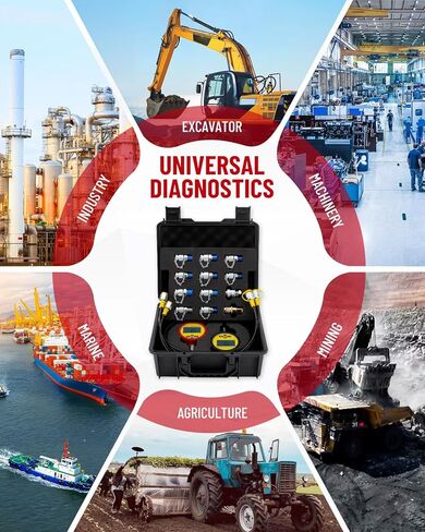 مجموعة قياس الضغط الهيدروليكي الرقمي، 10000PSI/700BAR/70Mpa مجموعة تشخيص الكل في واحد مع 2 مقياس ضغط رقمي، 10 وصلات اختبار (G、M、UNF、NPT、ZG)، 2 موصلات سريعة، 2 خرطوم وحقيبة حمل in Kuwait