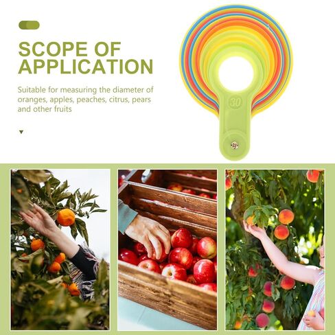 Plastic Fruit Diameter Measuring Circle for Oranges and Citrus Size 30-90mm Medium Small Fruit Grading Gauge Ring Random Color in Saudi Arabia