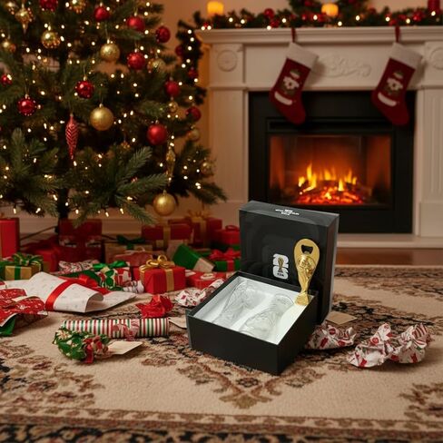 الإصدار الرسمي لكأس العالم FIFA 2026 - مجموعة هدايا كأس بيرة بيلسنر المقاومة للكسر سعة 17 أونصة - مجموعة من قطعتين مع فتاحة زجاجات مغناطيسية مقاس 6 بوصات مثالية للبوابات الخلفية وحفلات حمام السباحة وحفلات الشواء in Kuwait