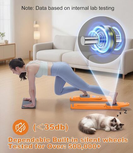 Pilates Board, 12 in 1 Mini Plilates Reformer Set, Multifuncional Portable Pilates Reformers Board for Home Workout, Free Combination 100+ Exercise Mode in Saudi Arabia