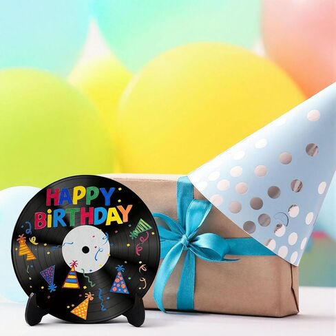 Novabright 20 Pcs Vinyl Record Wood Wedding Table Numbers with Easel Stand Retro Music Wedding Party Decorations for Reception DIY Doodle Fake Records Table Signs with 3 Markers for Souvenir Gifts in Kuwait