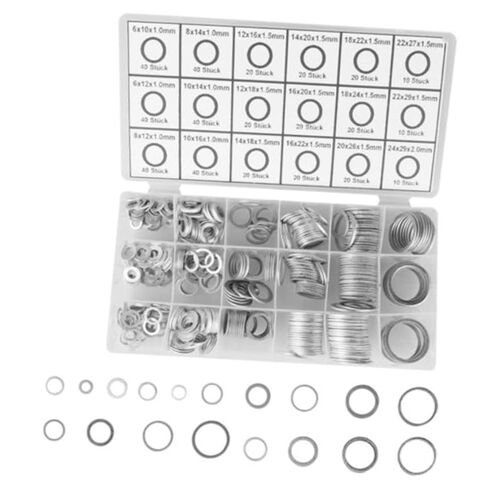 450PCS Pure Aluminum Flat Washers Gaskets Sealing Rings High Temperature Resistant Corrosion-Resistant for Industrial and Home Use in Saudi Arabia