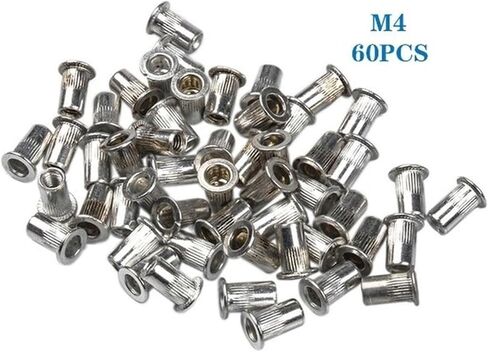 غسالات Qinlu للبراغي M3/M4/M5/M6 برشام الجوز الألومنيوم ريفنوت رأس مسطح ملولب برشام إدراج غطاء الجوز برشام الجوز مجموعة متنوعة 240 قطعة، لتزيين المنزل، إصلاح المصانع in Kuwait