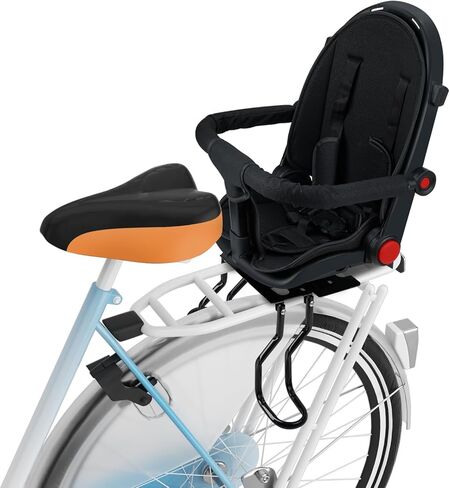 مقعد دراجة أطفال خلفي جديد باللون الأسود لعام 2026، مقاعد دراجة للأطفال مثبتة في الخلف، مقعد أطفال مثبت على الظهر، يناسب جميع الإطارات الخلفية للدراجة in Kuwait