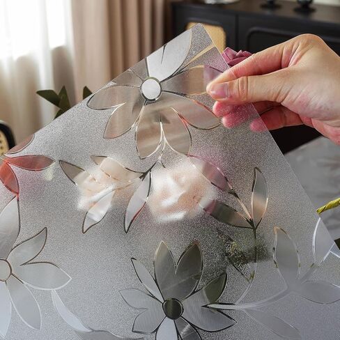 OstepDecor واقي طاولة زهري 36 × 60 بوصة، غطاء طاولة بلاستيكي سميك 1.5 مم، واقي طاولة طعام مقاوم للماء، مفرش طاولة مستطيل من الفينيل PVC وسادة مكتب حصيرة للمطبخ، طاولة خشبية in Kuwait