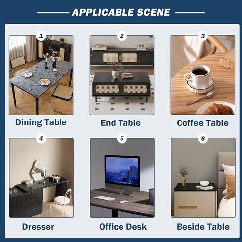 OstepDecor واقي طاولة زهري 36 × 60 بوصة، غطاء طاولة بلاستيكي سميك 1.5 مم، واقي طاولة طعام مقاوم للماء، مفرش طاولة مستطيل من الفينيل PVC وسادة مكتب حصيرة للمطبخ، طاولة خشبية in Kuwait