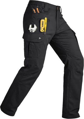IGOLUMON Mens Cargo Work Pants, Ripstop Tactical Pants for Construction & Tradesman, 11-Pocket Flex Men's Utility Trousers in Kuwait