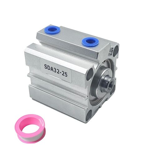 WeiTeng Pneumatic Pneumatic Small Thin Cylinder Aluminum Pneumatic Air Cylinder for Pneumatic and Hydraulic Systems SDA (25mmx50mm) in Kuwait