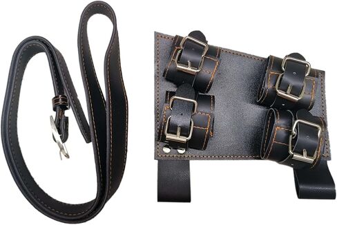LEONARK PU Leather Sword Frog with Adjustable Belt Medieval-Style Weapon Carry Case Holder for HEMA Sword Longsword Katana Cosplay in Saudi Arabia