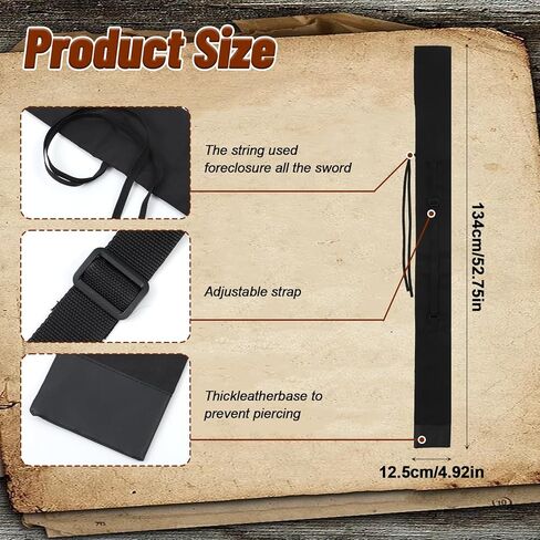 Lightsaber Carrying Bag,Lightsaber Cases,Durable Sword Bag, Black Sword Carrying Case, Leather Cover at the Bottom, for Samurai Cosplay Costume Halloween Dress Up Party in Saudi Arabia