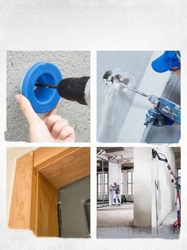 1pcs Drill Dust Cover Flexible Collection Bowl for Electric Hammer and Impact Drills Dust Shield for Drywall Concrete Wood, Blue in Saudi Arabia