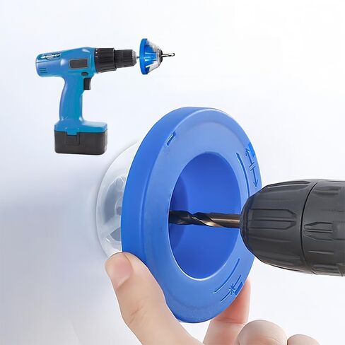 1pcs Drill Dust Cover Flexible Collection Bowl for Electric Hammer and Impact Drills Dust Shield for Drywall Concrete Wood, Blue in Saudi Arabia