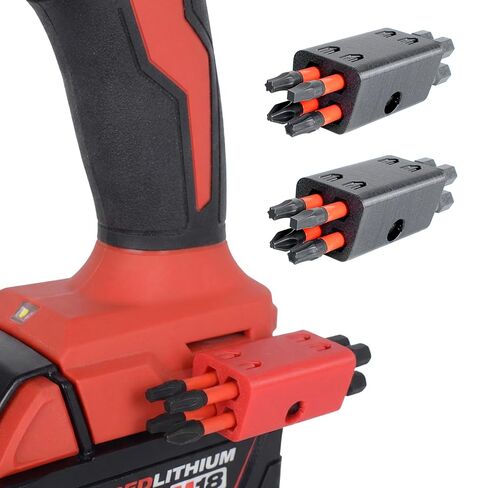 SWER 4 قطع حامل لقم المثقاب متوافق مع أدوات ميلووكي M18، ملحقات حامل المثقاب، أسود وأحمر in Kuwait