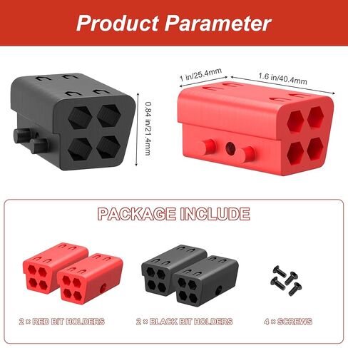 SWER 4 قطع حامل لقم المثقاب متوافق مع أدوات ميلووكي M18، ملحقات حامل المثقاب، أسود وأحمر in Kuwait