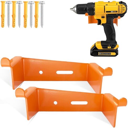 4 Pack Heavy-Duty Drill Holder, Power Tool Holder Wall Mount, Drill Hanger for Cordless Drill,Universal Drill Hook Organizer for Garage & Workshop (4) in Saudi Arabia