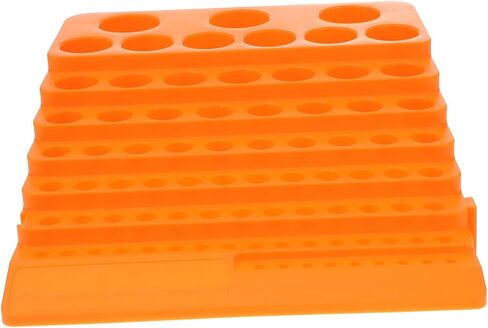 STOBOK 84Holes Drill Bit Organizer Rack with Multifunctional Storage Holder for Milling Cutters Drills Taps and More Durable and Sturdy Tool Stand for Easy Access and Space Saving in Saudi Arabia