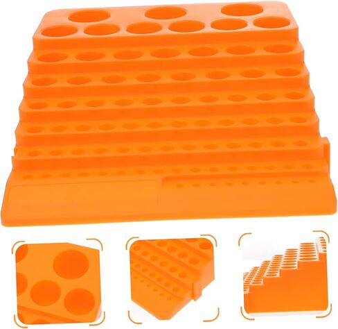 STOBOK 84Holes Drill Bit Organizer Rack with Multifunctional Storage Holder for Milling Cutters Drills Taps and More Durable and Sturdy Tool Stand for Easy Access and Space Saving in Saudi Arabia