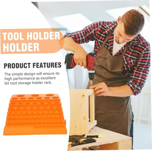 STOBOK 84Holes Drill Bit Organizer Rack with Multifunctional Storage Holder for Milling Cutters Drills Taps and More Durable and Sturdy Tool Stand for Easy Access and Space Saving in Saudi Arabia