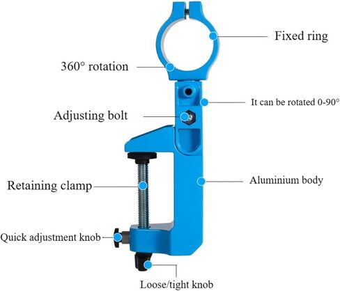 360 Degree Adjustable Bench Drill Stand, Universal Electric Angle Drill Holder, Sturdy Aluminium Alloy Construction in Saudi Arabia