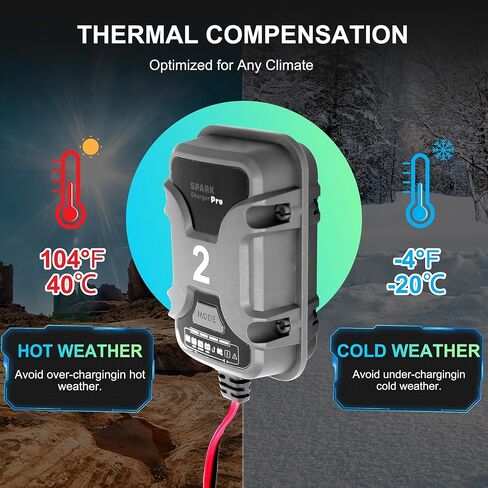 شاحن بطاريات ذكي 2A 6V/12V متوافق مع شواحن البطاريات الذكية NOCO Genius، صيانة تلقائية، شاحن هزيلة - لبطاريات الرصاص الحمضية والليثيوم in Kuwait