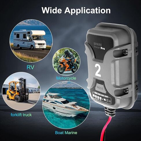 شاحن بطاريات ذكي 2A 6V/12V متوافق مع شواحن البطاريات الذكية NOCO Genius، صيانة تلقائية، شاحن هزيلة - لبطاريات الرصاص الحمضية والليثيوم in Kuwait