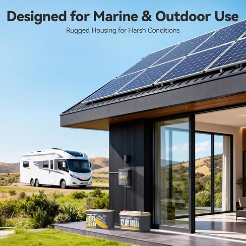 Power Queen 2 Bank Marine Battery Charger 20A (10A/Bank),Dual Smart Battery Charger, 12V LiFePO4 Batteries Charger Waterproof with LED Indicator for RV, Boat,Trolling Motor,Lithium & Lead Acid Battery in Kuwait