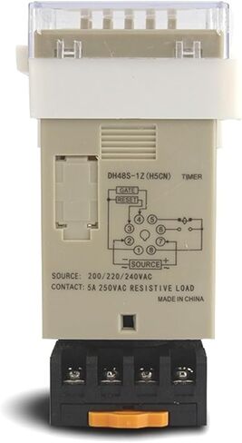 الرقمية LED الموقت للبرمجة التتابع التبديل DH48S-1Z 0.01S-99H99M المقبس قاعدة التيار المتناوب/تيار مستمر 12 فولت 24 فولت 36 فولت 110 فولت 220 فولت 380 فولت تأخير (DCAC12V) in Kuwait