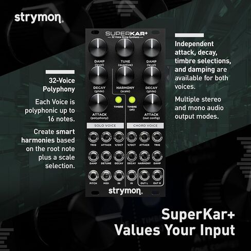 وحدة Strymon SuperKar+ 32 Voice Karplus القوية للأنظمة المعيارية والجيتار ولوحات الدواسات ولوحة المفاتيح in Kuwait