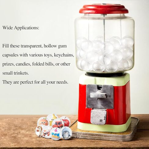 250 عبوة من كبسولات آلة بيع كرات العلكة، عبوات بلاستيكية شفافة مقاس 1.1 بوصة، كبسولات بيع مستديرة فارغة للجوائز، والمفاجآت المخفية، وهدايا الحفلات ذات الطابع الخاص in Kuwait