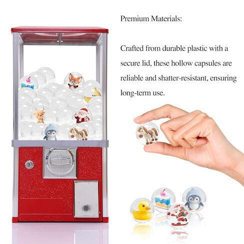 250 عبوة من كبسولات آلة بيع كرات العلكة، عبوات بلاستيكية شفافة مقاس 1.1 بوصة، كبسولات بيع مستديرة فارغة للجوائز، والمفاجآت المخفية، وهدايا الحفلات ذات الطابع الخاص in Kuwait