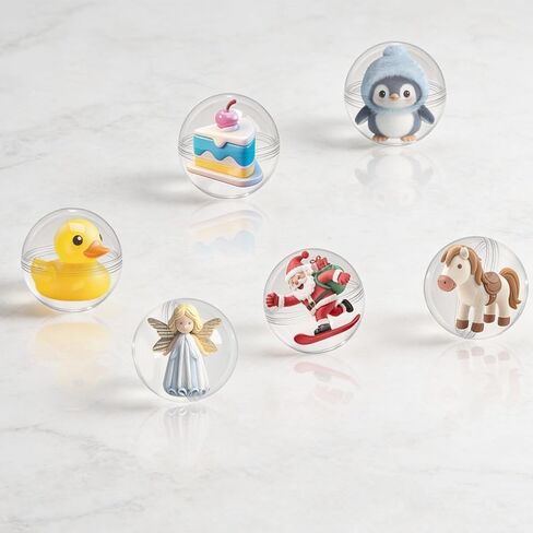 250 عبوة من كبسولات آلة بيع كرات العلكة، عبوات بلاستيكية شفافة مقاس 1.1 بوصة، كبسولات بيع مستديرة فارغة للجوائز، والمفاجآت المخفية، وهدايا الحفلات ذات الطابع الخاص in Kuwait