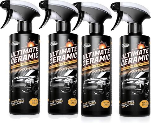 Carceracot Ceramic Coating for Cars (16 oz.), Unmatched Shine Nano Car Coating Spray, No Pungent Smell, Extreme Hydrophobic Quick Detailer Spray, Long-Lasting Polish Coat Kit with Microfiber Towel in Kuwait