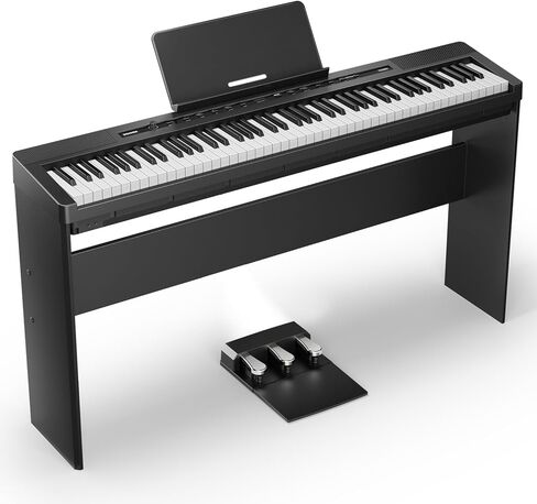 Donner DEP-16A Beginner Digital Piano 88 Key Full Size Weighted Keyboard, Portable Electric Piano with 3-Pedal Unit in Saudi Arabia