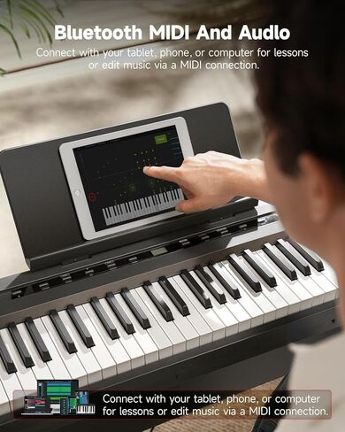 Donner DEP-16A Beginner Digital Piano 88 Key Full Size Weighted Keyboard, Portable Electric Piano with 3-Pedal Unit in Saudi Arabia