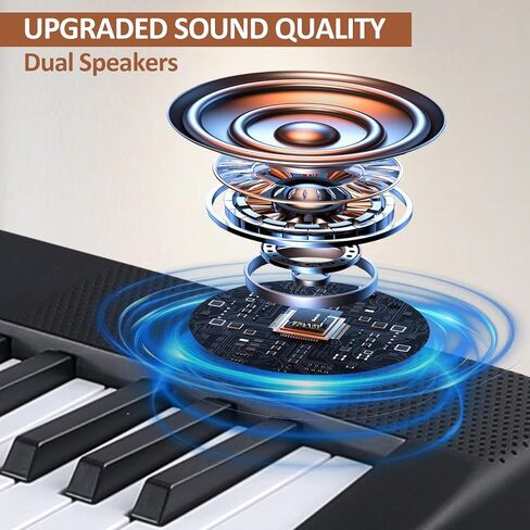 88 Key Piano Keyboard, Electric Digital Piano with Semi Weighted Keys, Keyboard Piano with Sustain Pedal, Power Supply, Stand, Carrying Case, Headphones, USB-MIDI Compatibility, for Beginner Adults in Kuwait